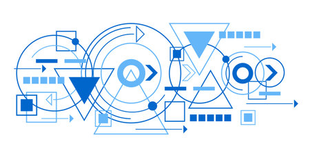 Technological background. Engineering ideas and innovations. Technical drawing. Vector illustration.のイラスト素材
