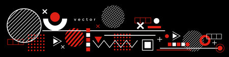 Background of geometric shapes. Abstract banner for design. Technology background. Vector illustration.のイラスト素材