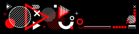 Abstract banner for design. Background of geometric shapes. Technology background. Vector illustration.のイラスト素材