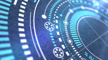 New technologies of the future. Futuristic circle elements. Engineering industry. illustration.の写真素材