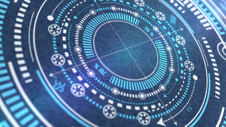 New technologies of the future. Futuristic circle elements. Engineering industry. illustration.の写真素材