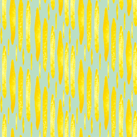 Hand drawn Watercolor yellow lines seamless pattern on the gray background. Scrapbook design elements. Typography poster, wedding invitation, postcard, label, banner designの写真素材