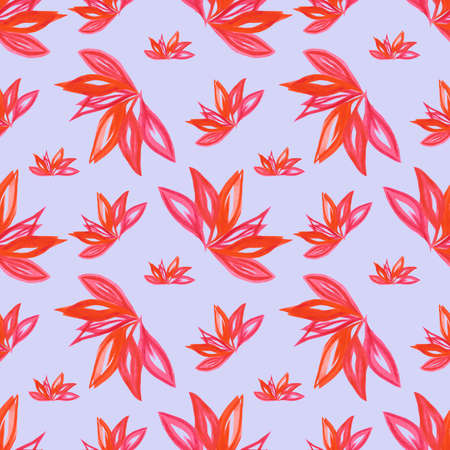 Hand drawn Watercolor red abstract flowers seamless pattern on the gray background. Scrapbook design elements. Typography poster, wedding invitation, postcard, label, banner designの写真素材
