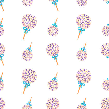 Handdrawn watercolor candy seamless pattern children's textile. Scrapbook design, typography poster, label, banner, post cardの写真素材