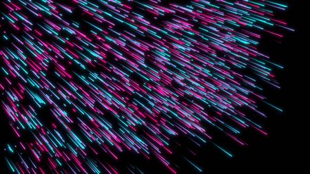 Neon lines trendy design background. Retro illustration of glowing stripes.の写真素材