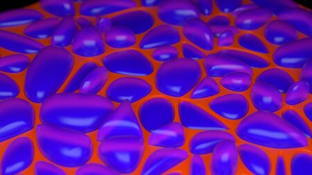 Abstract organic background illustration. Vivid frog skin. Violet and orange