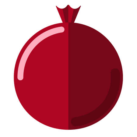 Pomegranate cute flat style illustration.のイラスト素材