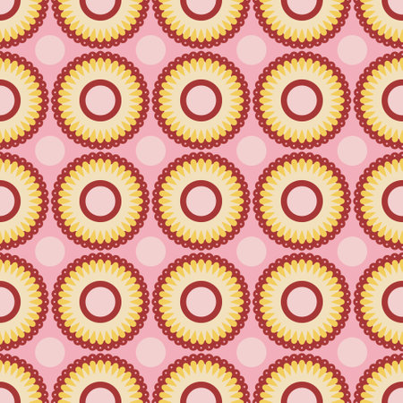 Abstract seamless pattern vector print. 60s and 70s years style background. Trendy retro backgroundのイラスト素材