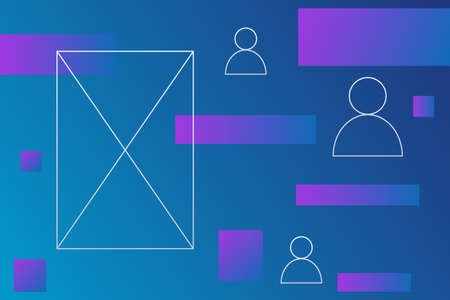 Abstract web page or desktop application window. Web development illustration