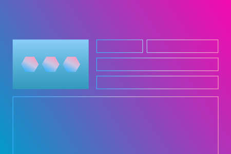 Composition with user interface element. Browser window flat vector illustration