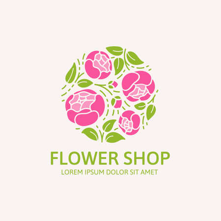 Logo for flower shopのイラスト素材