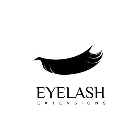 Eyelash extension logo. Vector illustration in a modern styleのイラスト素材