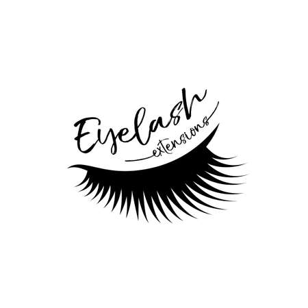 Eyelash extension logo. Vector illustration in a modern styleのイラスト素材