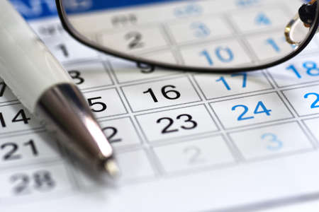Calendar scheduler in the workplace managerの写真素材