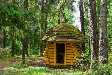 Arbor for rest of the logs in the forest.の写真素材