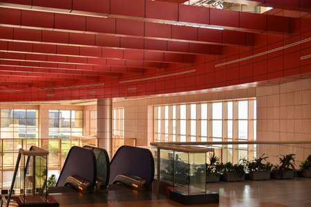 The interior of the airport building at Sharm Elashikh Airport.