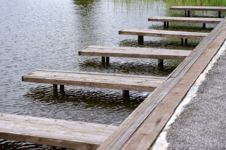 Wooden pier for boats and fishing.