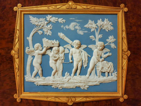 Background texture of old colored marble and granite.の写真素材