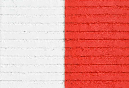 Background red and white stripe of paint on concrete.の写真素材