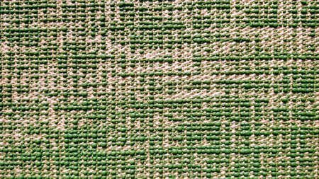 Yoga mat with jute texture green colorの写真素材