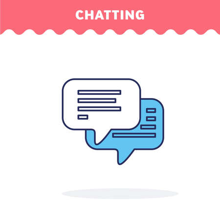 Chat icon, vector. Flat design. Advantage icon.のイラスト素材