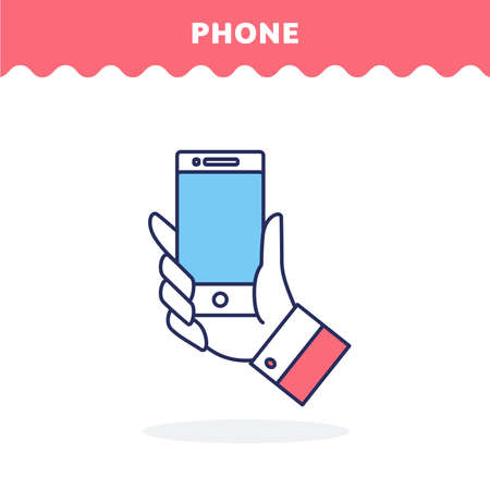Smartphone icon, vector. Flat design. Advantage icon.のイラスト素材