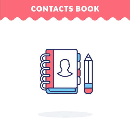 Contacts book icon, vector. Flat design. Advantage icon.のイラスト素材