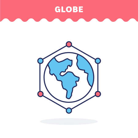 World icon, vector. Flat design. Advantage icon.のイラスト素材