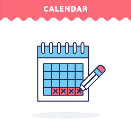 Calendar icon, vector. Flat design. Advantage icon.のイラスト素材