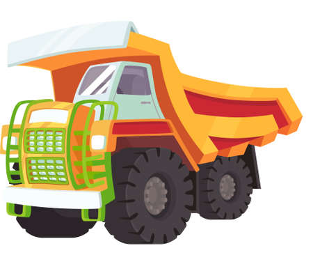 An illustration of a big yellow transporterのイラスト素材