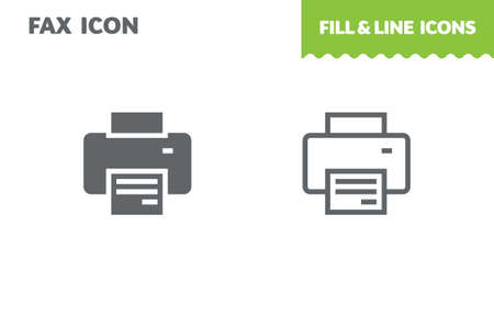 Printing profile icon, vector. Fill and line. Flat design. Ui iconのイラスト素材
