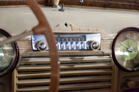 Novosibirsk, Russia - 01.30.19: View from rear seat on the steering wheel and the interior of the...