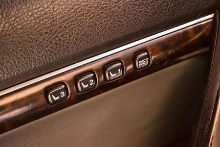 Three-passenger seat memory adjustment buttons for quick tilt adjustment for comfort and convenience...
