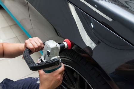 The polisher polishes the body of the vehicle with special wax to protect the car from minor...