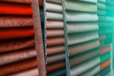 Pieces of textile material for interior trim and furniture making for example in the catalog of...