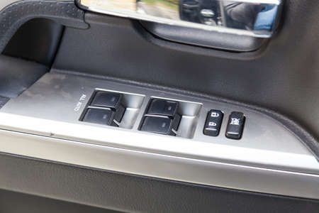 Novosibirsk, Russia - 09.26.2020: View to the interior of Toyota Land Cruiser 200 with dashboard,...