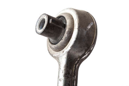 Arm bushing, part of the front suspension of a vehicle for repair and replacement in a vehicle repair shop. Spare parts catalog.の写真素材