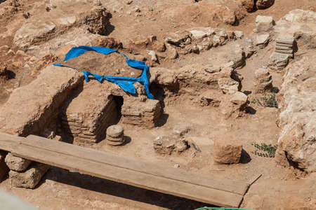 Ruins of an ancient building in Turkey, Ancient stones of the excavated historic city of old town...