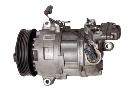 Car spare part air conditioning compressor - pump for supplying freon under pressure to the climate...