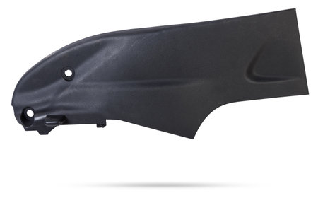 Black central pillar trim - car interior part and element on white isolated background. Auto service industry. Spare parts catalog.の写真素材