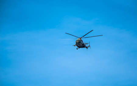 Helicopter Mi-8 flying in the skyのeditorial素材