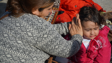 Refugees in the campのeditorial素材