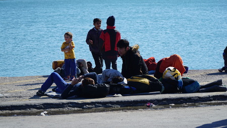 Refugees in the harbor