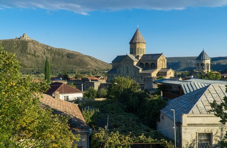 Svetitskhoveli Cathedral at sunset. Mtskheta, Georgia.の写真素材