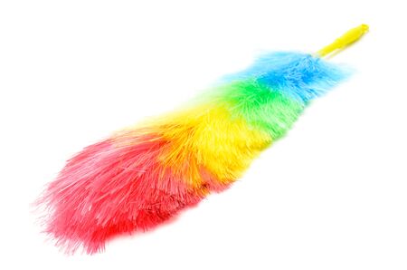 The device, a soft broom to remove dust at homeの写真素材