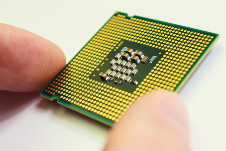 central processor for computer on a light background
