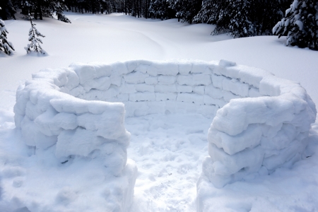 Snow fort  Winter Landscape