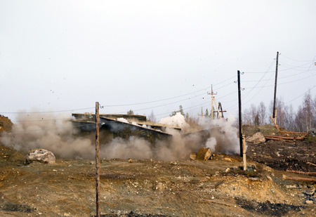 bomb explosion at the facility of  power line