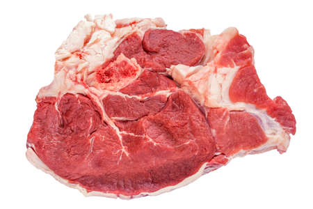 Juicy piece of beef meat on white background
