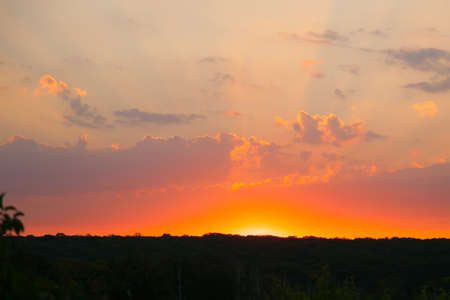 incredibly beautiful sunset, clouds at sunset, colorful sunset, cloudsの写真素材